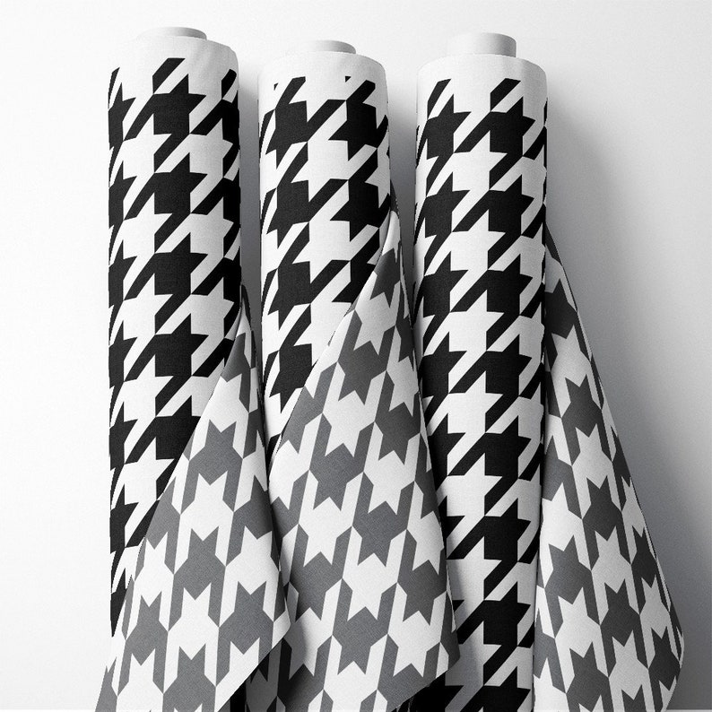 Houndstooth Pattern Theme Fabric, Premium Quality Fabric - for Quilting ...