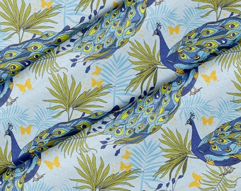 Beautiful Peacock Theme Fabric, Premium Quality Fabric - For Quilting, DIY, Crafting Perfect For All Your Projects.