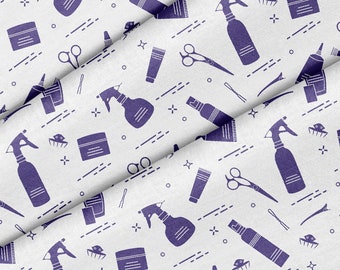 Hairdresser Tools Theme Fabric, Premium Quality Fabric - For Quilting, DIY, Crafting Perfect For All Your Projects.