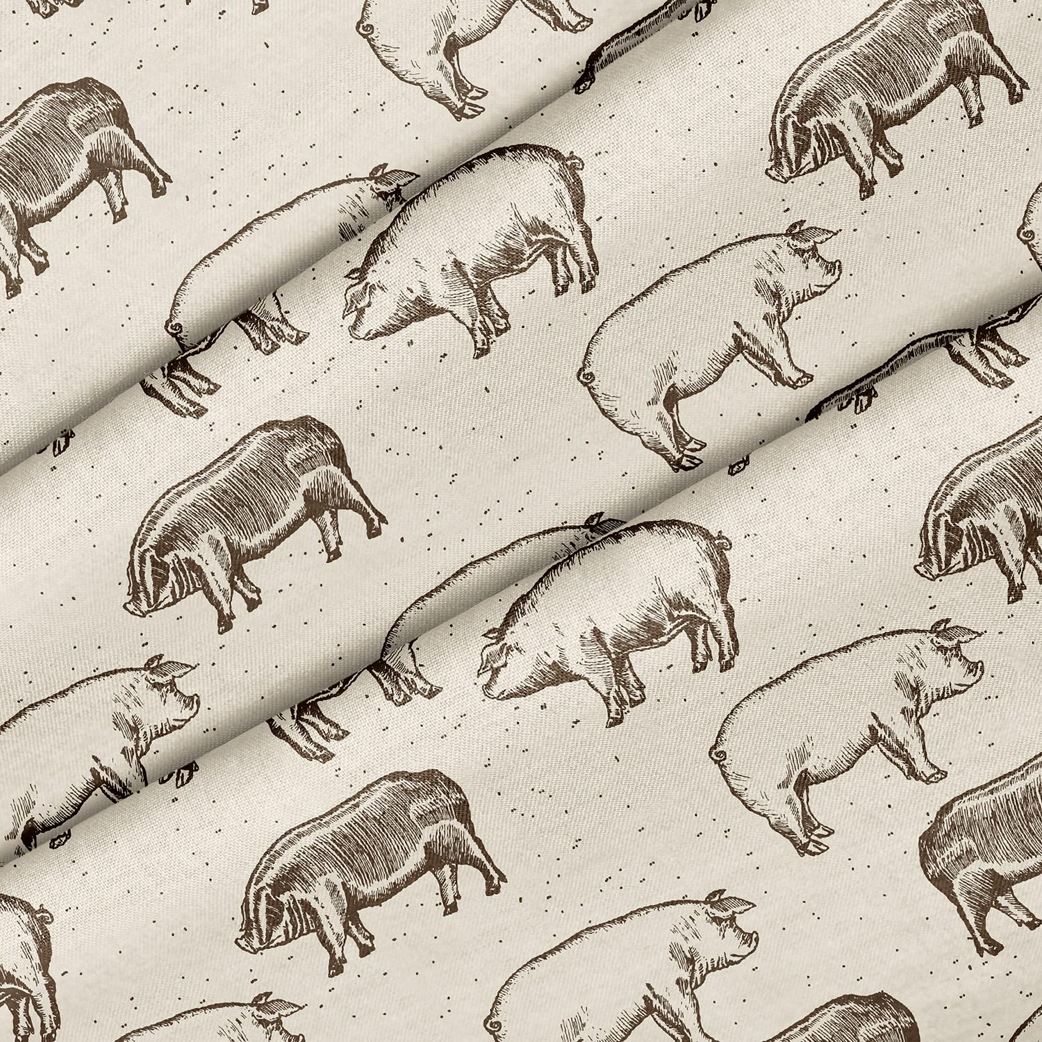 Coupon De Tissu Chasse - Motif Canards Sauvages - 46 X 190 Cm - Coton Français - Neuf