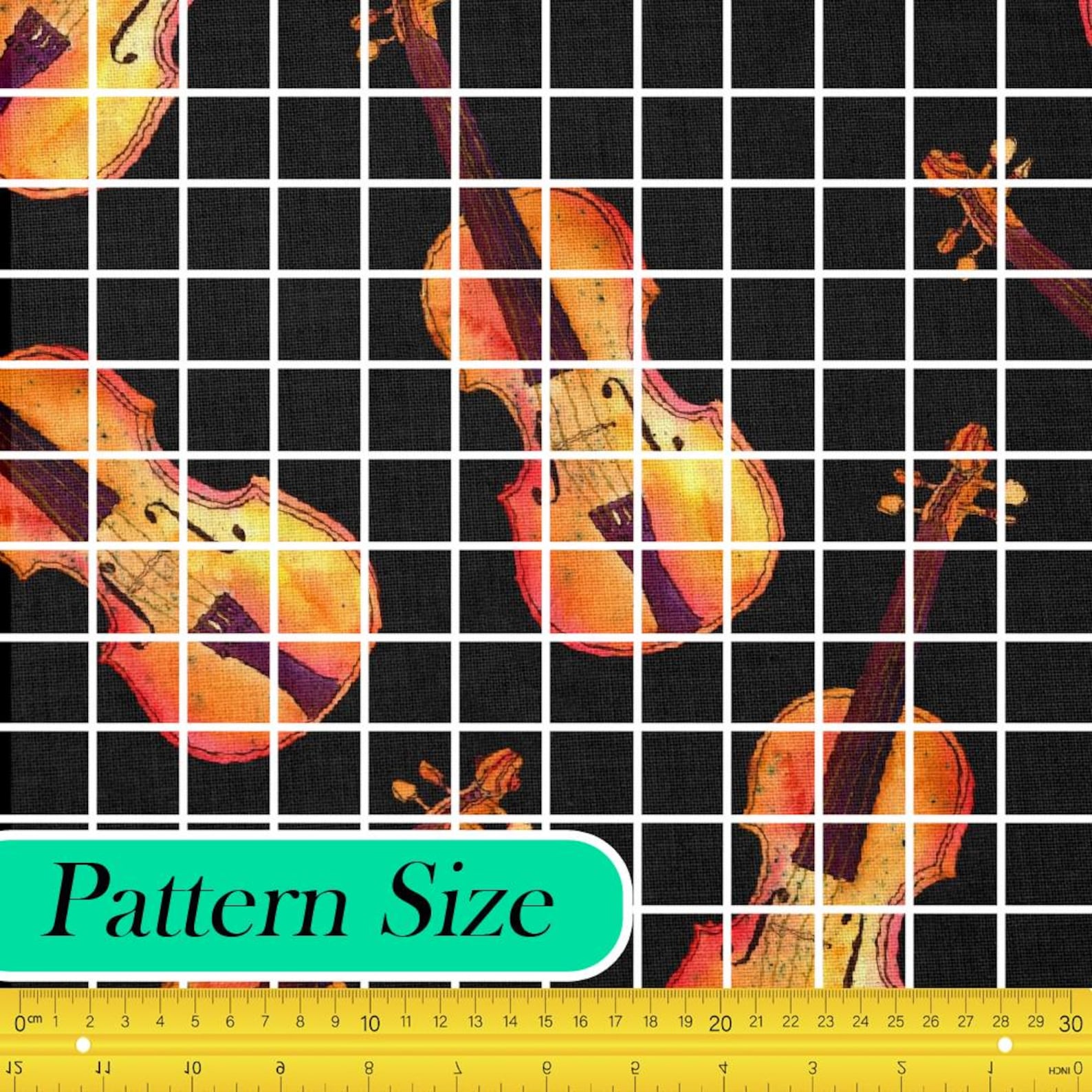 Violin Instrument Design Violin Instrument Design Theme Fabric, Premium Quality Fabric - for ...