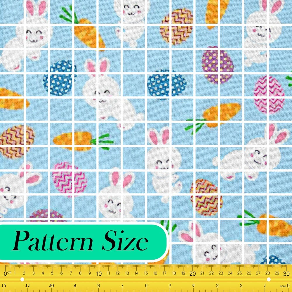 Easter Egg Bunny Theme Fabric, Premium Quality Fabric - for Quilting ...
