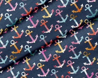 Colorful Boat Anchor Theme Fabric, Premium Quality Fabric - For Quilting, DIY, Crafting Perfect For All Your Projects.