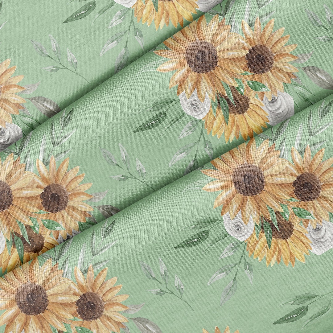 Sunflower Textiles Sunflower Theme Fabric, Premium Quality Fabric - for Quilting, DIY ...