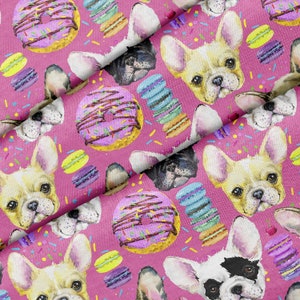 Cute French Dog Theme Fabric, Premium Quality Fabric - For Quilting, DIY, Crafting Perfect For All Your Projects.