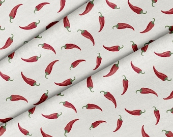 Spicy Chili Pepper Theme Fabric, Premium Quality Fabric - For Quilting, DIY, Crafting Perfect For All Your Projects.