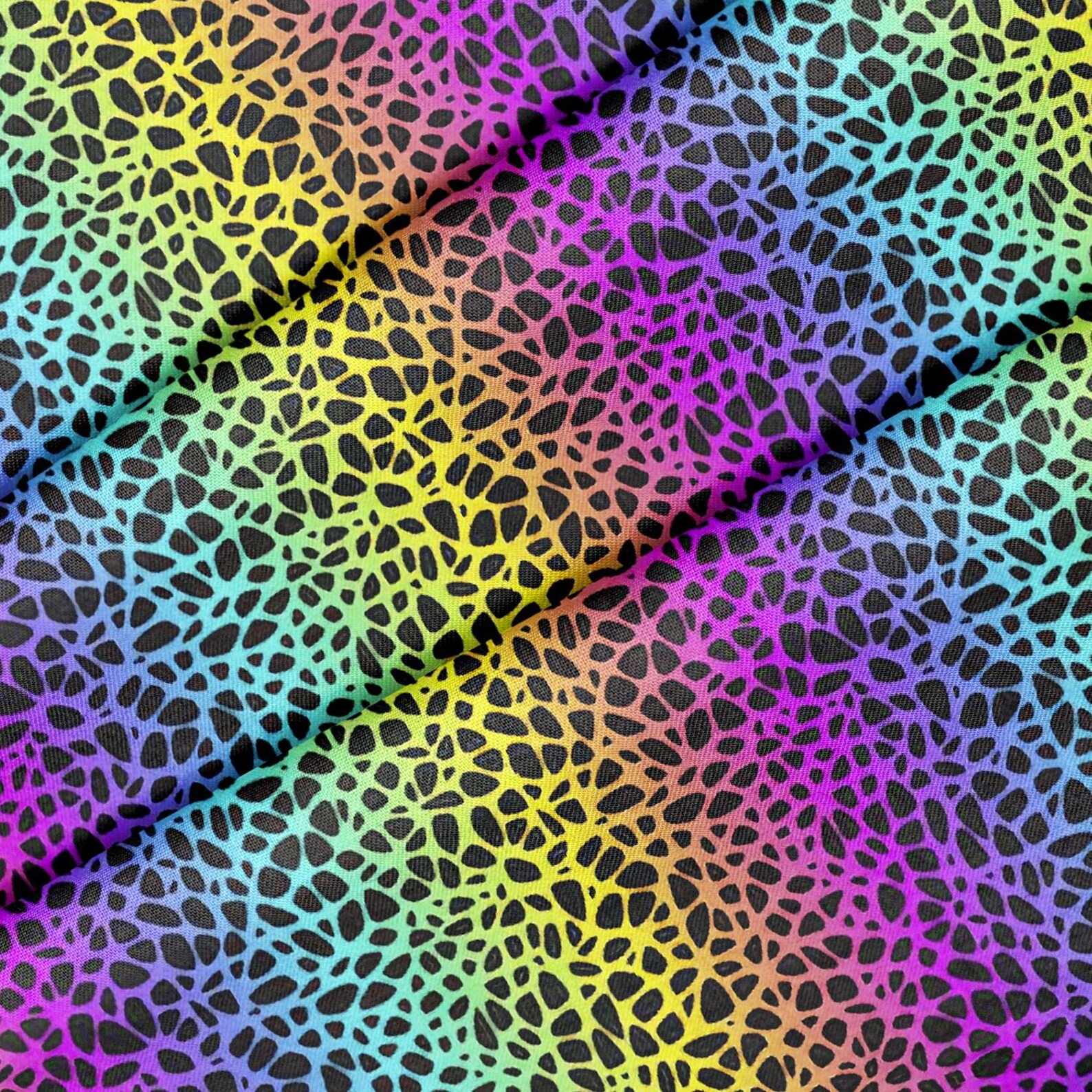 Random Rainbow Pattern Random Spots on Rainbow Theme Fabric, Premium Quality Fabric - for ...