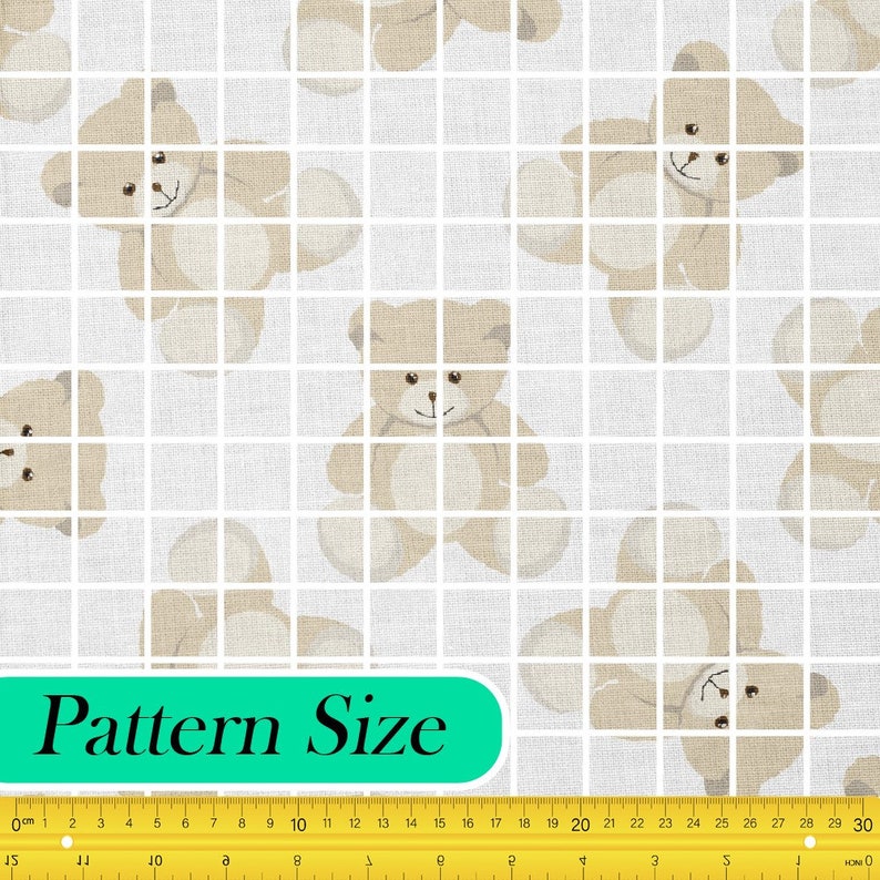 Terry Fabric Pattern Adorable Terry Bear Theme Fabric, Premium Quality Fabric - for Quilting ...