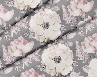 Tessuto a tema fiori rosa, tessuto di qualità premium - per quilting, fai da te, artigianato perfetto per tutti i tuoi progetti.