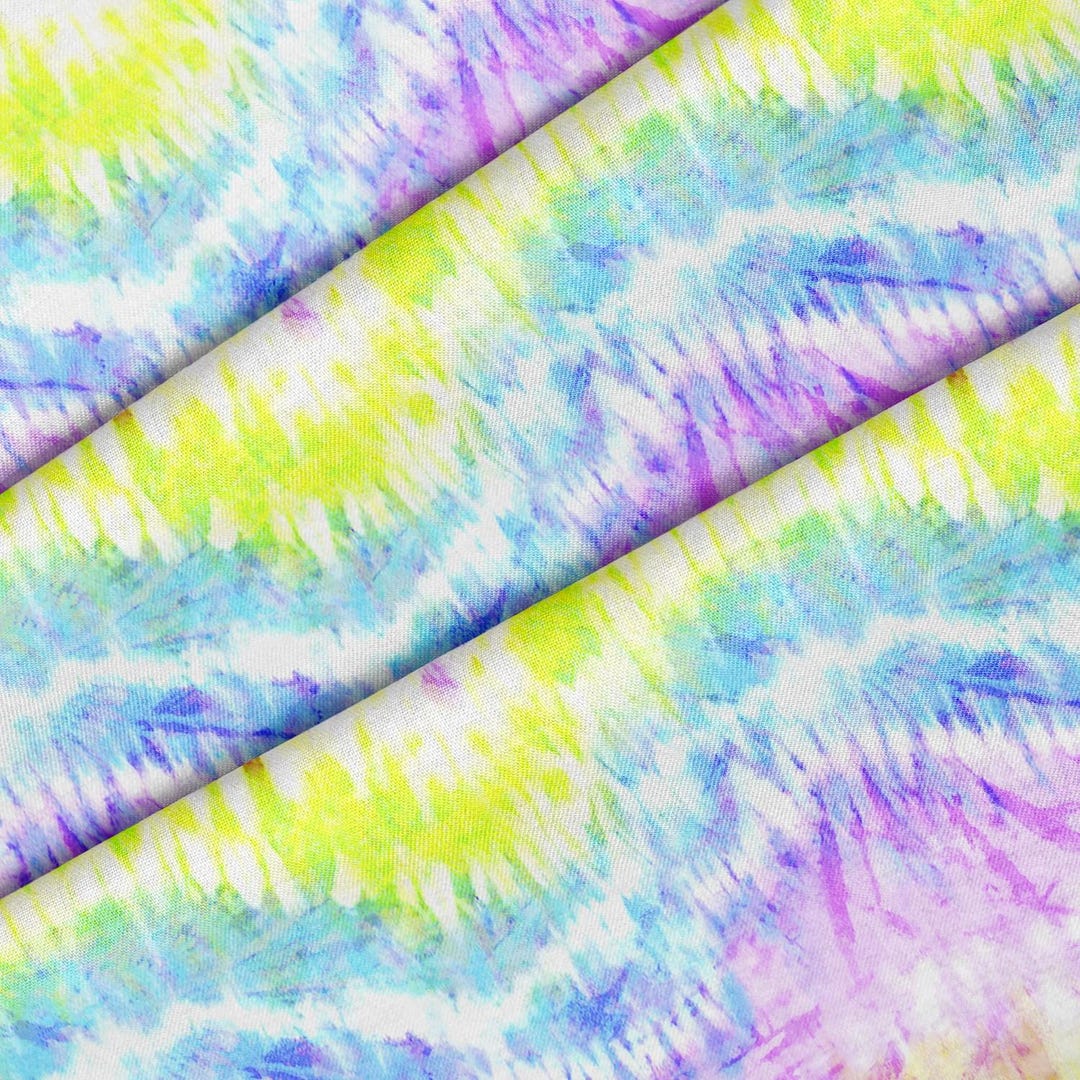 Rainbow Tie Dye Pattern Theme Fabric, Premium Quality Fabric - for ...