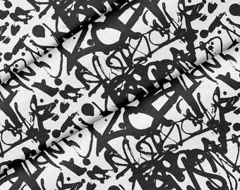 Abstract Graffiti Theme Fabric, Premium Quality Fabric - For Quilting, DIY, Crafting Perfect For All Your Projects.