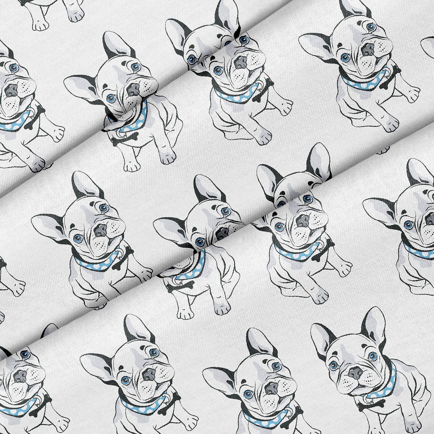Fransk Bulldog Bulldoggen Jersey Stoff Franzsische Bulldogge