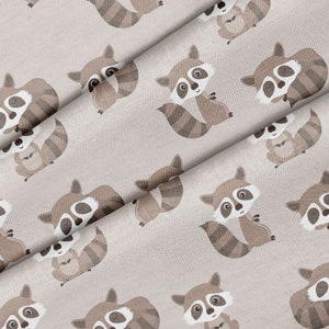 Cute Baby Raccoon Theme Fabric, Premium Quality Fabric - For Quilting, DIY, Crafting Perfect For All Your Projects.