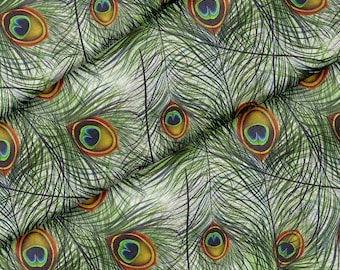 Beautiful Peacock Theme Fabric, Premium Quality Fabric - For Quilting, DIY, Crafting Perfect For All Your Projects.
