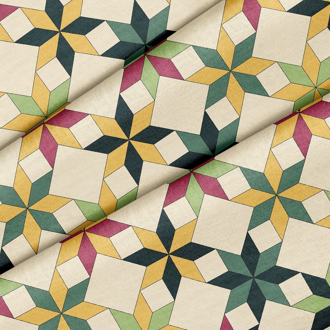 Quilt Pattern Theme Fabric, Premium Quality Fabric - for Quilting, DIY ...
