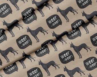 Great Dane Dog Theme Fabric, Premium Quality Fabric - For Quilting, DIY, Crafting Perfect For All Your Projects.