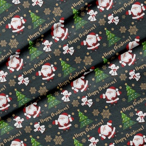 Christmas Santa Claus Theme Fabric, Premium Quality Fabric - For Quilting, DIY, Crafting Perfect For All Your Projects.