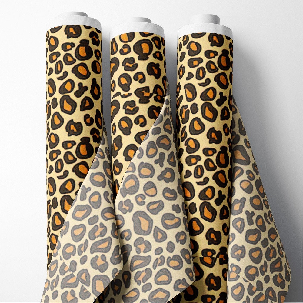 Cheetah Pattern Theme Fabric, Premium Quality Fabric - for Quilting ...