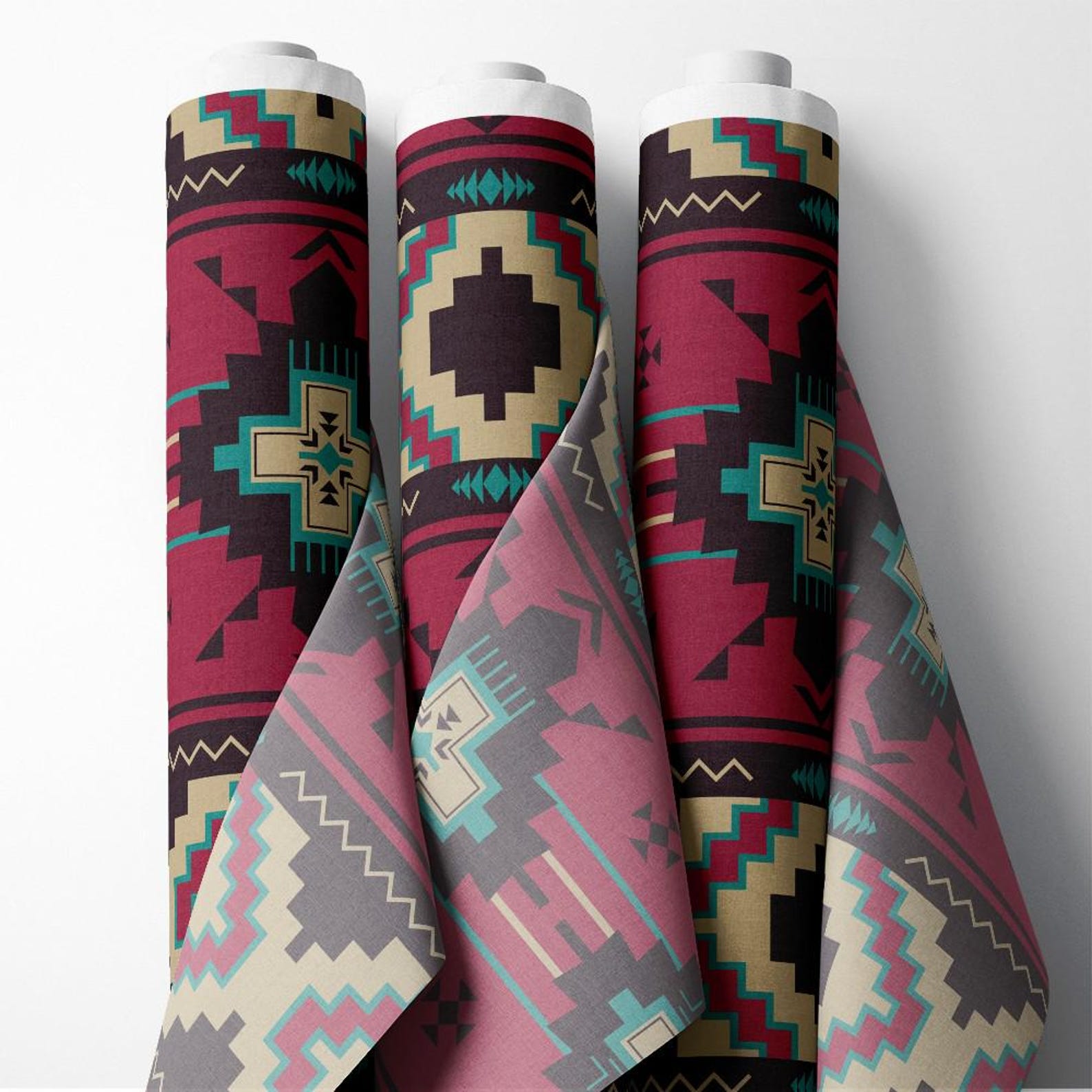 Native American Pattern Theme Fabric, Premium Quality Fabric - for ...