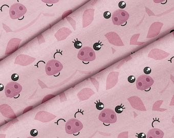 Tessuto con tema simpatico maialino, tessuto di qualità premium, per quilting, fai da te, artigianato, perfetto per tutti i tuoi progetti.