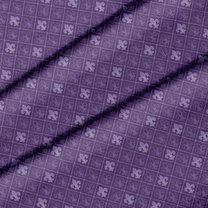 Tela con diseño de flor de lis, tela de primera calidad, para acolchar, bricolaje y manualidades, perfecta para todos sus proyectos.