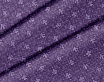 Fleur De Lis Design Theme Fabric, Premium Quality Fabric - For Quilting, DIY, Crafting Perfect For All Your Projects.