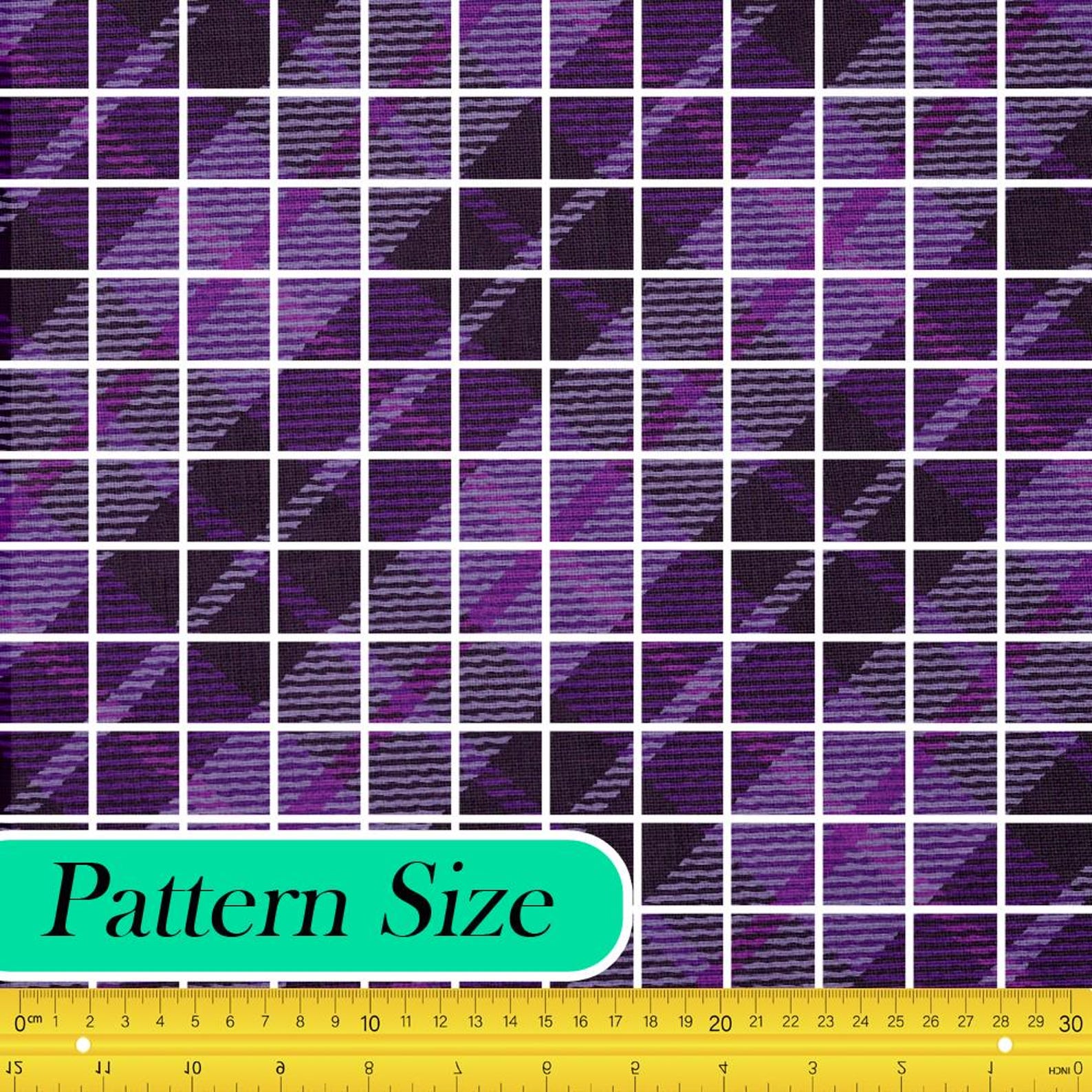 Purple Plaid Pattern Theme Fabric, Premium Quality Fabric - for ...