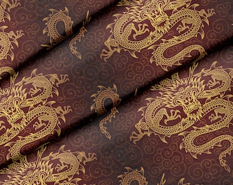 Dragon Design Theme Fabric, Premium Quality Fabric - For Quilting, DIY, Crafting Perfect For All Your Projects.