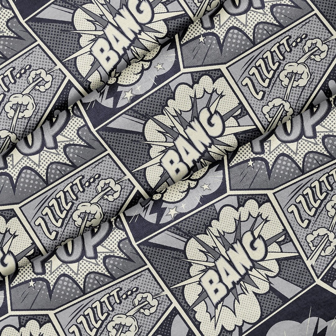 Comic Book Strip Theme Fabric, Premium Quality Fabric - for Quilting ...