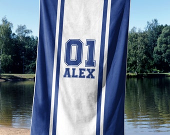 Personalized team beach towel, custom sports beach towel, beach towel for school, custom beach towel for boys, baseball beach towel