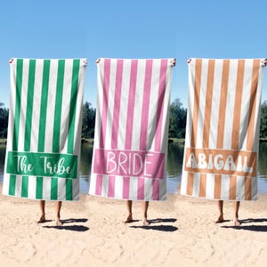 Personalized Beach Towels For Women, Hotel Beach Towel, Name Beach Towel,  custom beach towel for girl, bride towel, bridesmaid towel
