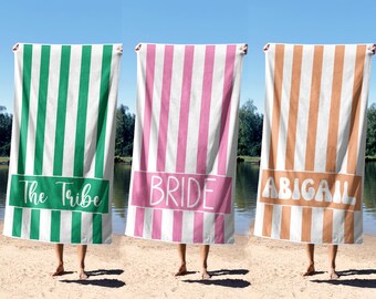 Toallas de playa personalizadas para mujeres, toalla de playa de hotel, toalla de playa con nombre, toalla de playa personalizada para niña, toalla de novia, toalla de dama de honor