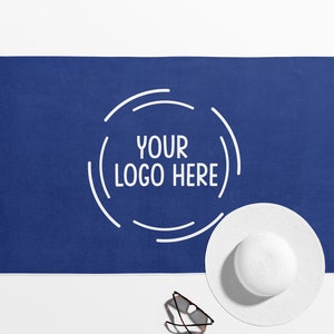 Personalisiertes Strandtuch mit Logo, Logo-Design auf einem Handtuch, benutzerdefinierter Mannschaftssport, Firmenlogo Handtuch, Handtuch mit Namen
