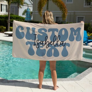 Personalized Beach Towel, Name Beach Towel, Custom Beach Towel, Beach Towel for Cousin, Family Trip Beach Towel, Beach Crew Towel, Girl trip