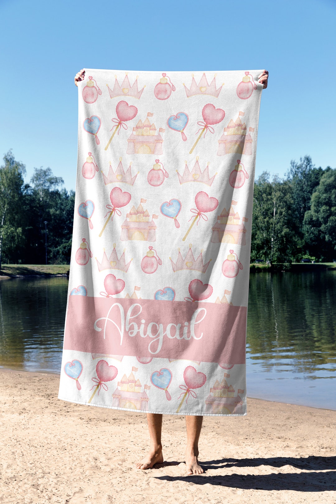 Hello Kitty Beach Towel Set – 27x54 Inch Pool Towel With Decal & Door Hanger For Kids & Adults - View #5