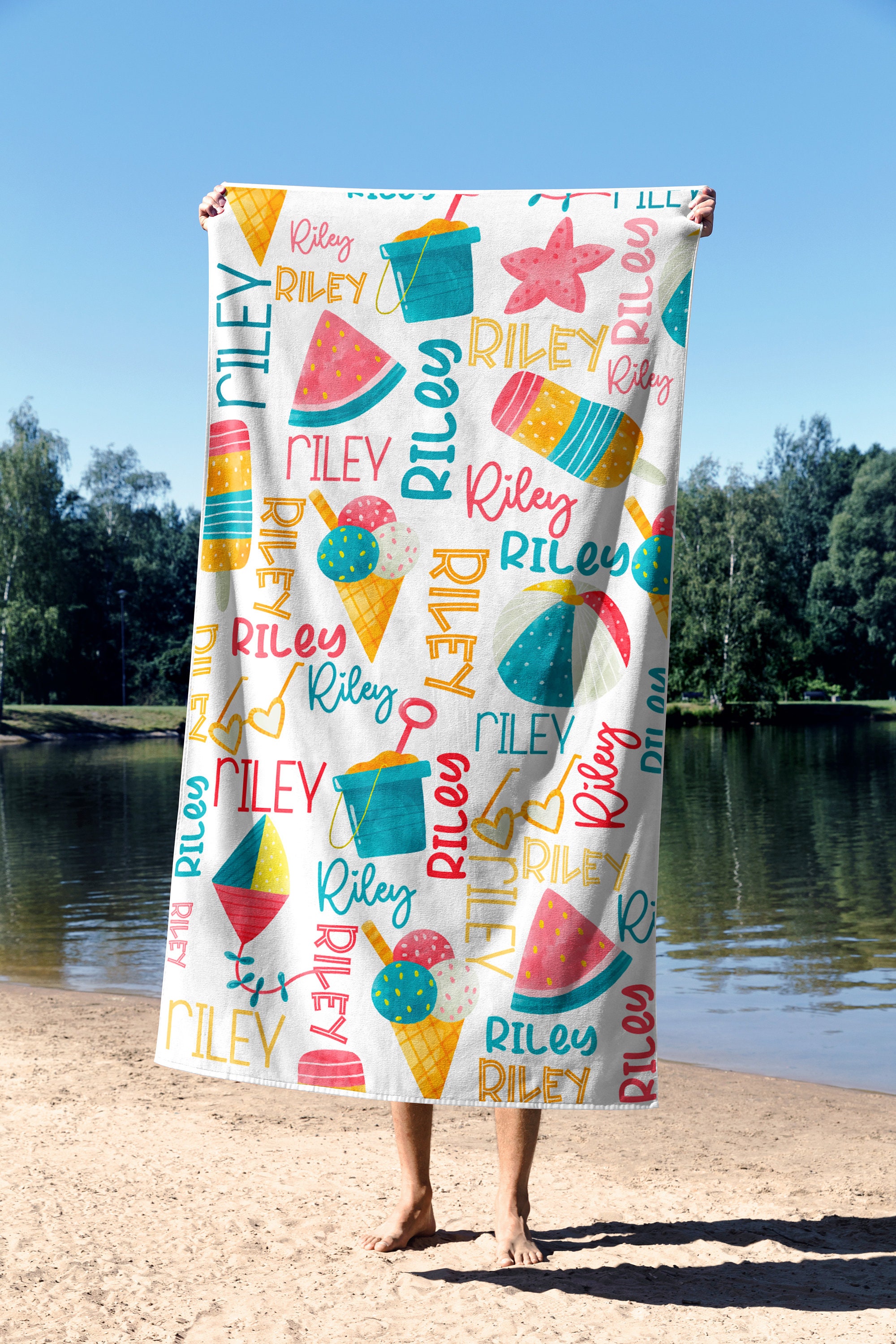 Children's beach towels monogrammed shop