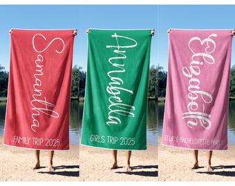 Toallas de playa personalizadas para viajes de chicas, toallas de playa para viajes familiares, toallas de novia personalizadas, toallas de playa para despedidas de soltera