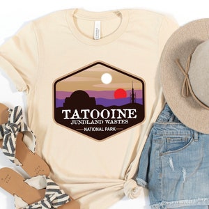 Camiseta unisex de algodón con parodia del Parque Nacional Tatooine inspirada en Star Wars