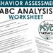 FBA ABC Behavior Data Analysis Form School Psychologist School Psych ...