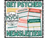Get Psyched Monthly School Psychologist Newsletter Template Special Education, Special Education Digital Template, Instant/Digital Download