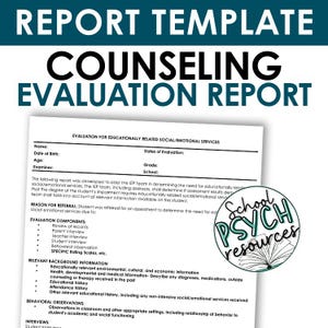 Mall för rådgivningsutvärderingsrapport Skolpsykologi Specialpedagogik, Digital mall för specialpedagogik, Direkt/Digital nedladdning
