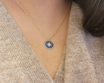 Delicate North Star Compass Necklace