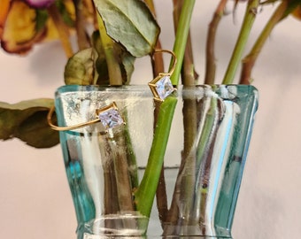 ゴールド ダイヤモンド カフ ブレスレット - 調節可能