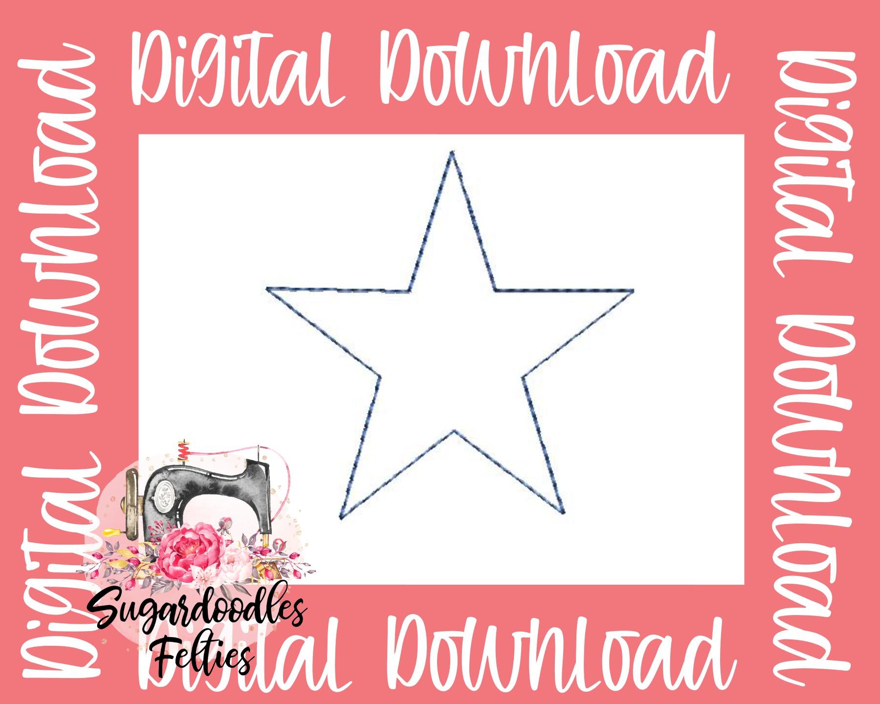 Shaker Basic Star Feltie File-shaker Feltie Design-4th of July Machine ...