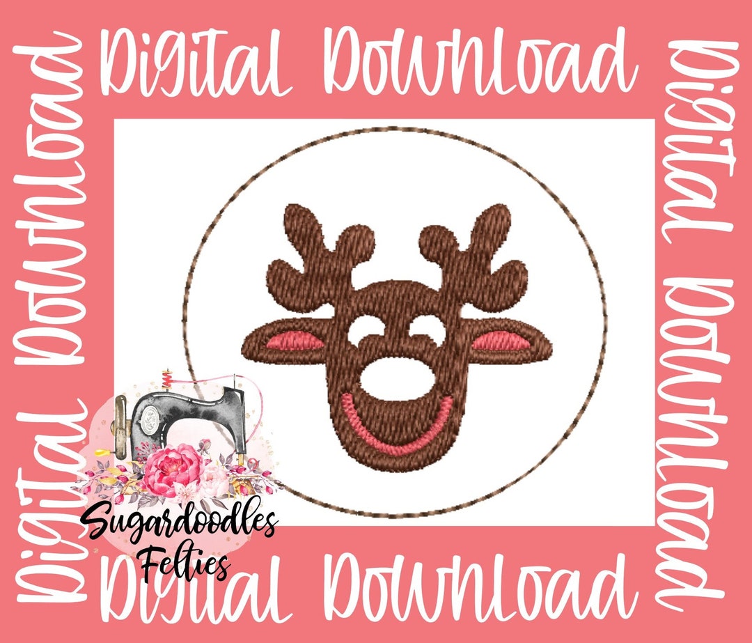 Reindeer Christmas Sugar Cookie Feltie Filechristmas Feltie Files