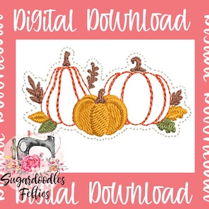 Pumpkin Patch Feltie Design-Thanksgiving Feltie Design-Feltie Design-Feltie Pattern-Pumpkin Feltie-Machine Embroidery Designs-ITH-Pumpkins