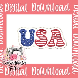 4th of July USA Feltie Embroidery Design-4th Of July Feltie Designs-Summer Feltie Designs-Embroidery Designs- Memorial Day Feltie ITH