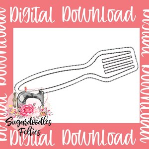 Fork Feltie Embroidery Design-Housewares Feltie Designs-Food Feltie Designs-Embroidery Designs- Mermaid Feltie Embroidery Designs-ITH Design