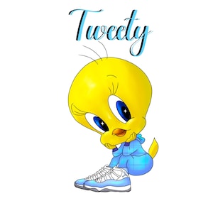 Tweety bird light blue Digital art download PNG file