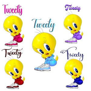 5Tweety Vogel Cartoon digitaler Sofort-Download BUNDLE Kunstdruck PNG-Datei